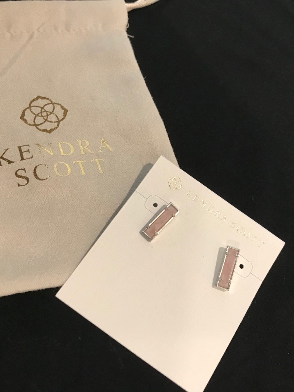 Kendra Scott pink silver earrings